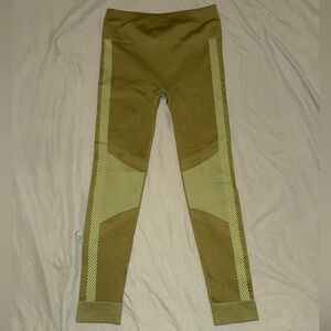 Fabletics Sage Green Leggings with Chevron Detail